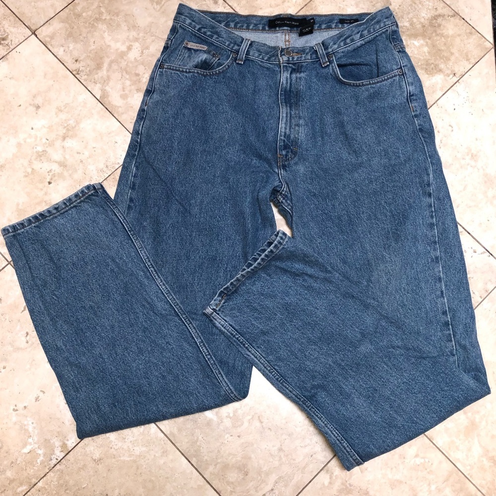 CALVIN KLEIN EASY FIT BLUE JEANS W34 - Picture 2 of 14